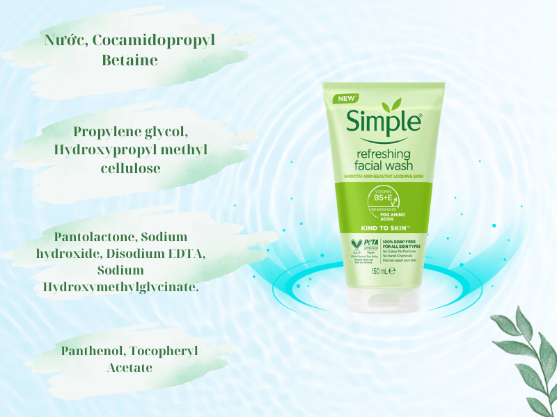 Sữa rửa mặt Simple Refreshing Facial Wash - đẩy sạch mọi loại bẩn bám cam-nang-lam-dep - 1