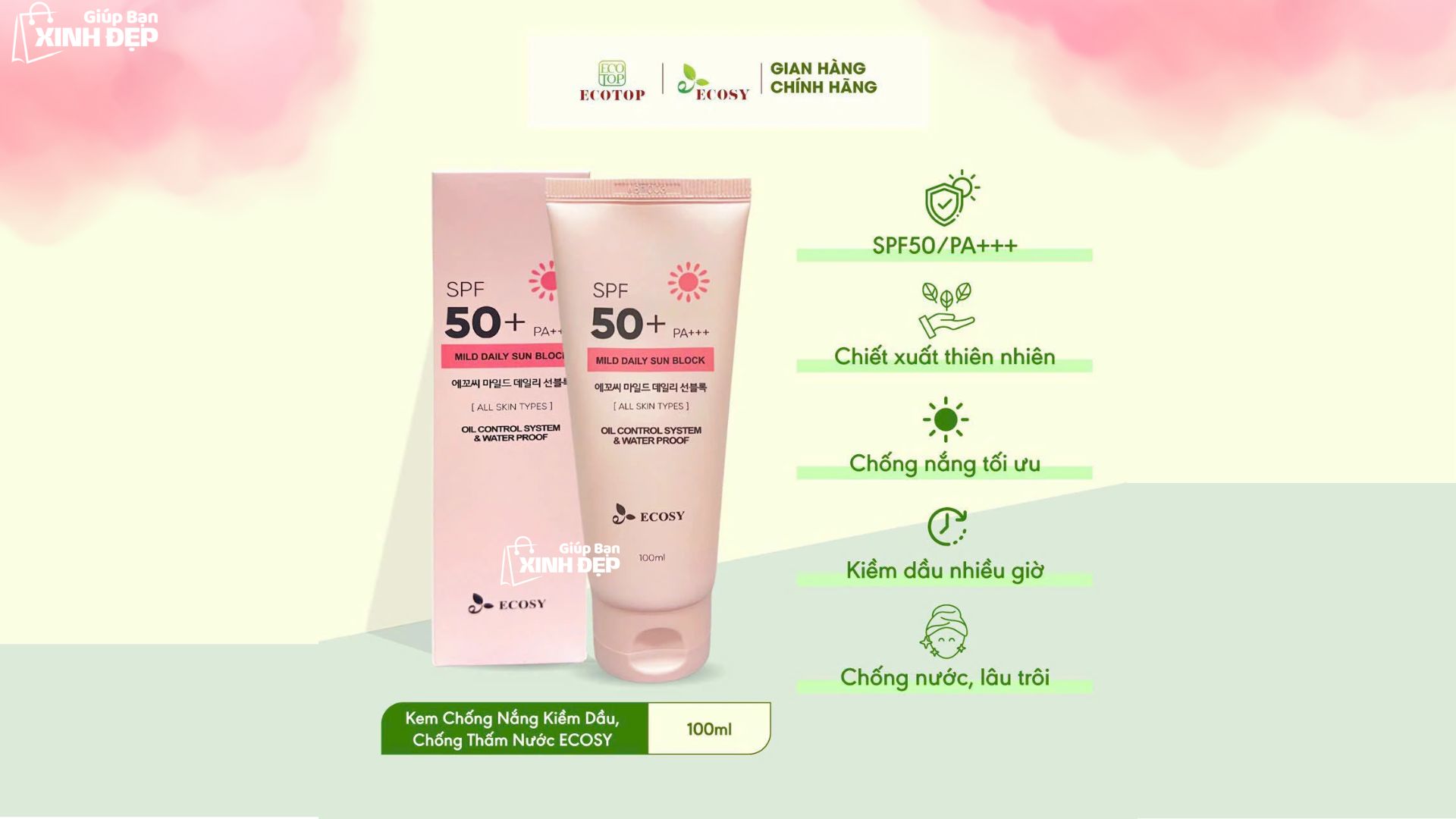 Kem Chống Nắng Ecosy Mild Daily Sun Block SPF50 Plus PA – Lựa Chọn Hoàn Hảo Cho Da Nhạy Cảm cam-nang-lam-dep - 1