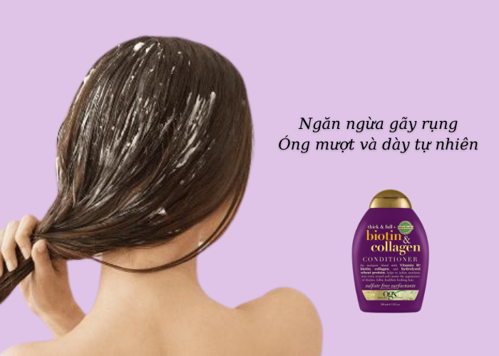 Dầu gội xả Biotin Collagen Organix Think and full tím - giúp mái tóc thêm dày và bồng bềnh cam-nang-lam-dep - 1