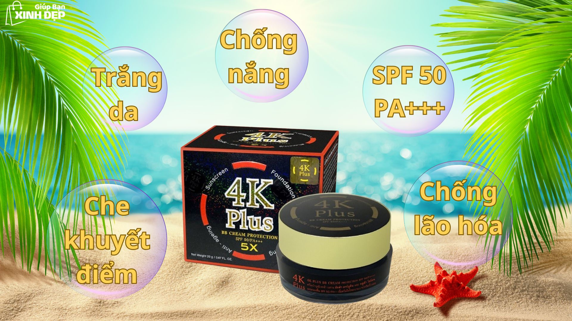 BB Cream 4K Plus: Sự Kết Hợp Hoàn Hảo Giữa Kem Nền Và Chống Nắng SPF 50