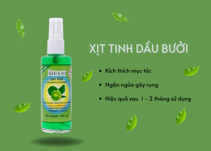 Giúp ngăn rụng tóc với xịt tinh dầu bưởi chai dung tích 100 ML
