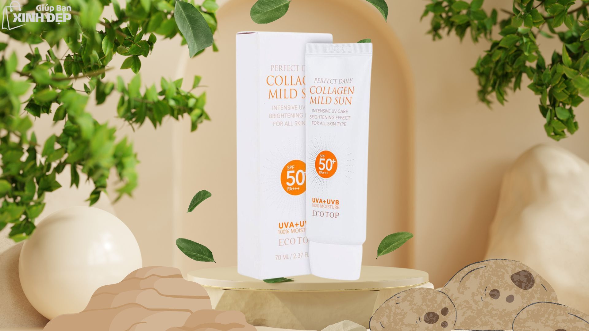 Kem Chống Nắng Collagen Mild Sun Ecotop Chính Hãng: Lựa Chọn Hoàn Hảo Cho Da Nhạy Cảm