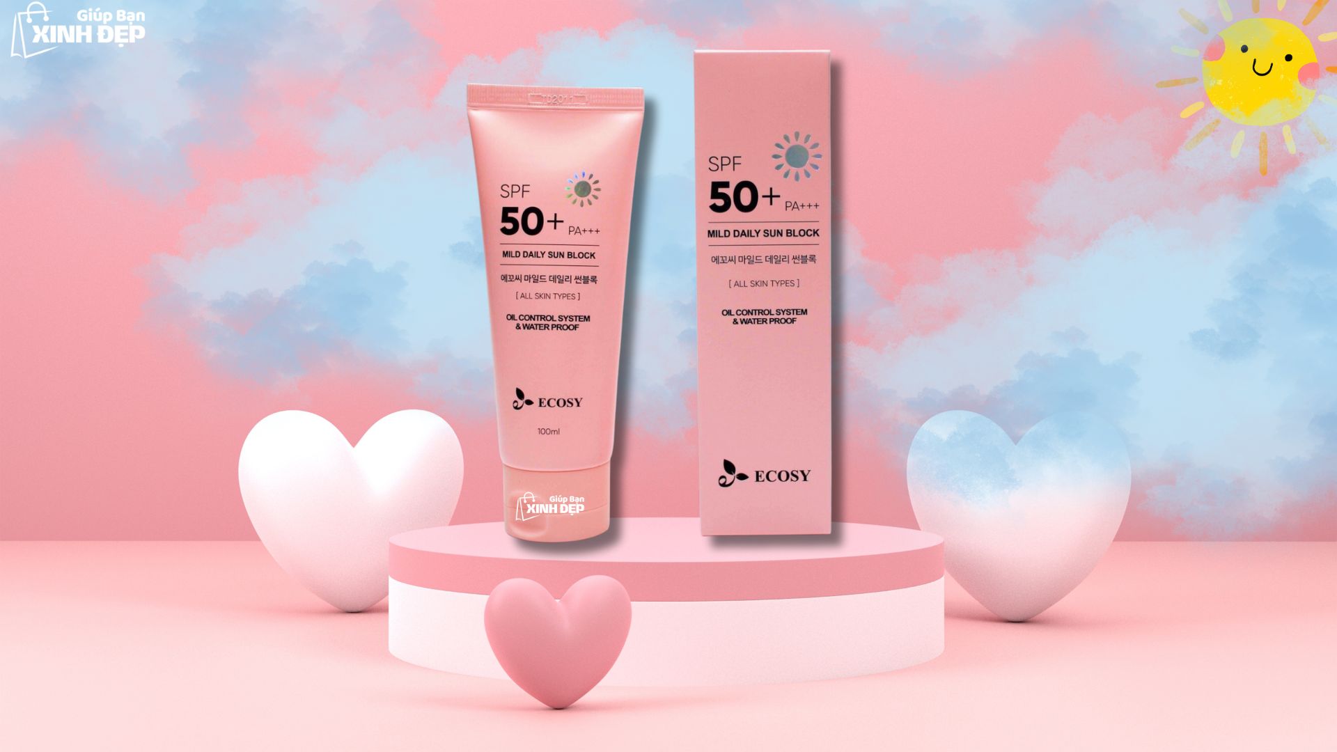 Kem Chống Nắng Ecosy Mild Daily Sun Block SPF50 Plus PA – Lựa Chọn Hoàn Hảo Cho Da Nhạy Cảm
