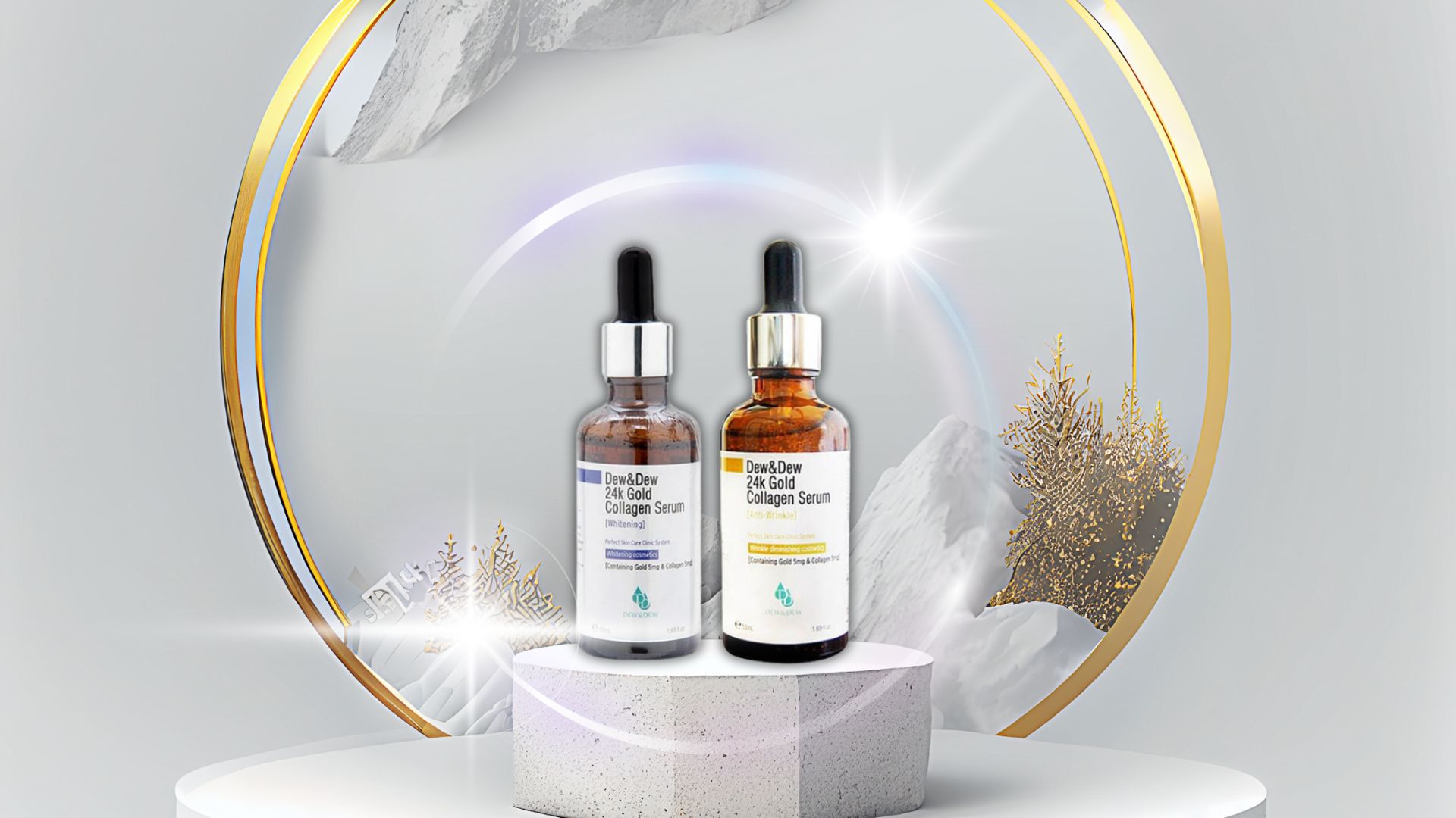 Serum Dew And Dew 24K Gold Collagen: Làn Da Trắng Sáng Và Ngậm Nước Từ Thiên Nhiên