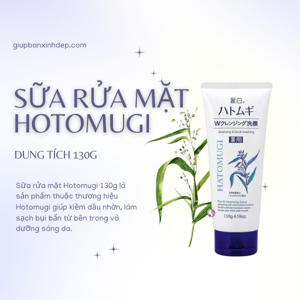 Sữa rửa mặt Hotomugi 130g - giá rẻ, giúp làm sáng da