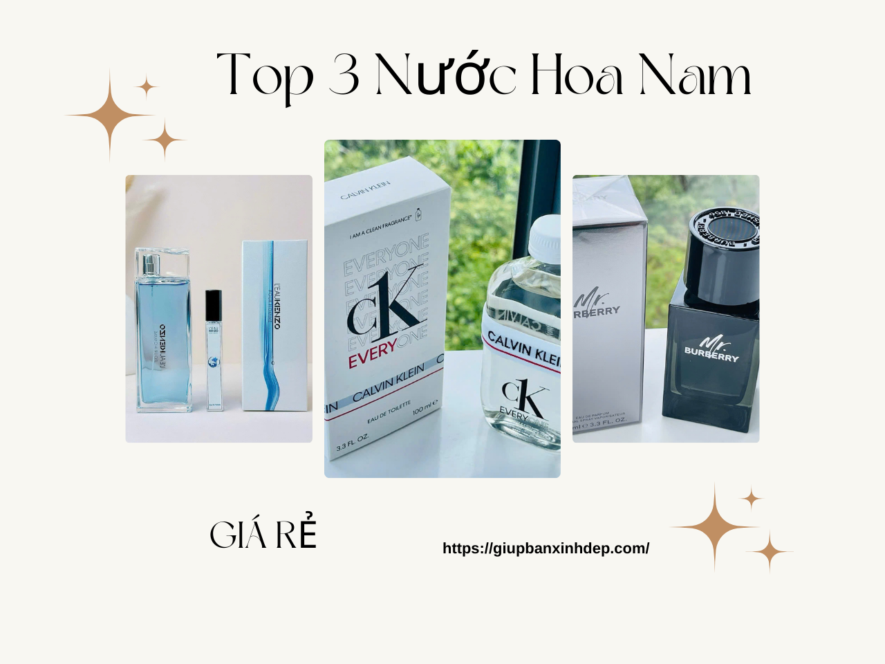 Top 3 Nước Hoa Nam Giá Rẻ
