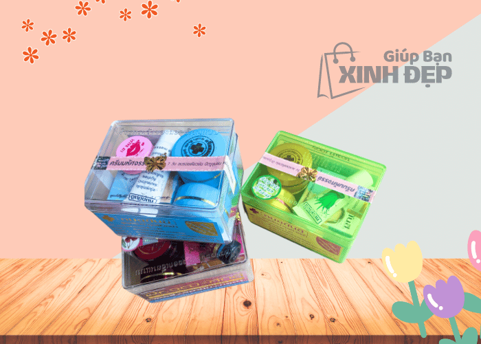 Combo Set Đặc Trị Nám Mụn Trắng Da YanHee Thái Lan - màu xanh da trời-5