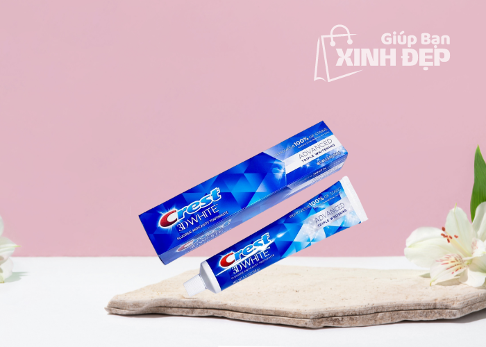 Kem đánh răng làm trắng Crest 3D White Advanced Triple Whitening Hàng Mỹ-1