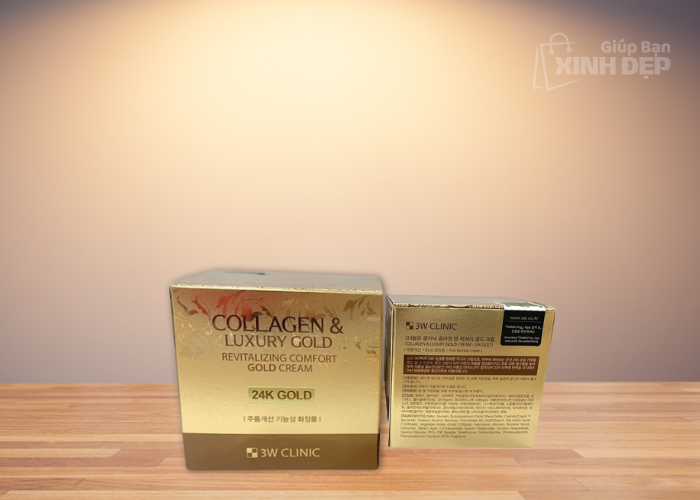 Kem Dưỡng Da Collagen & Luxury Gold 24k 3W Clinic Revitalizing Comfort Gold Cream-4