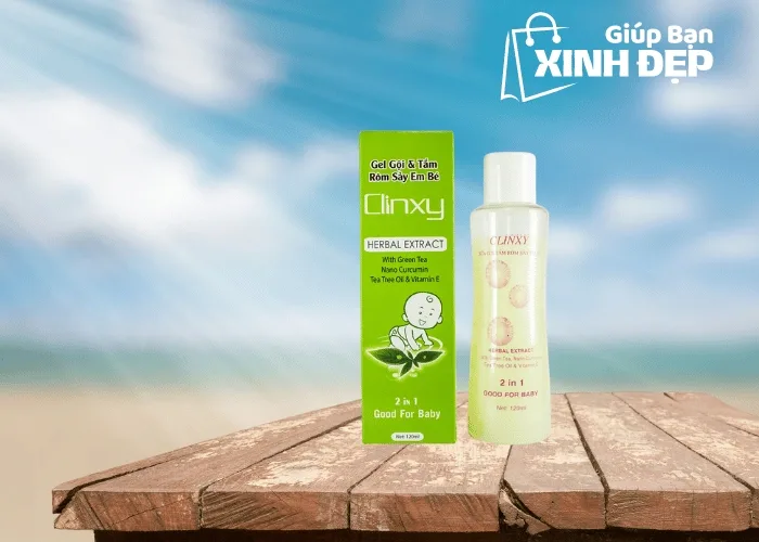 Gel Gội Tắm Rôm Sảy Em Bé Clinxy 120ml