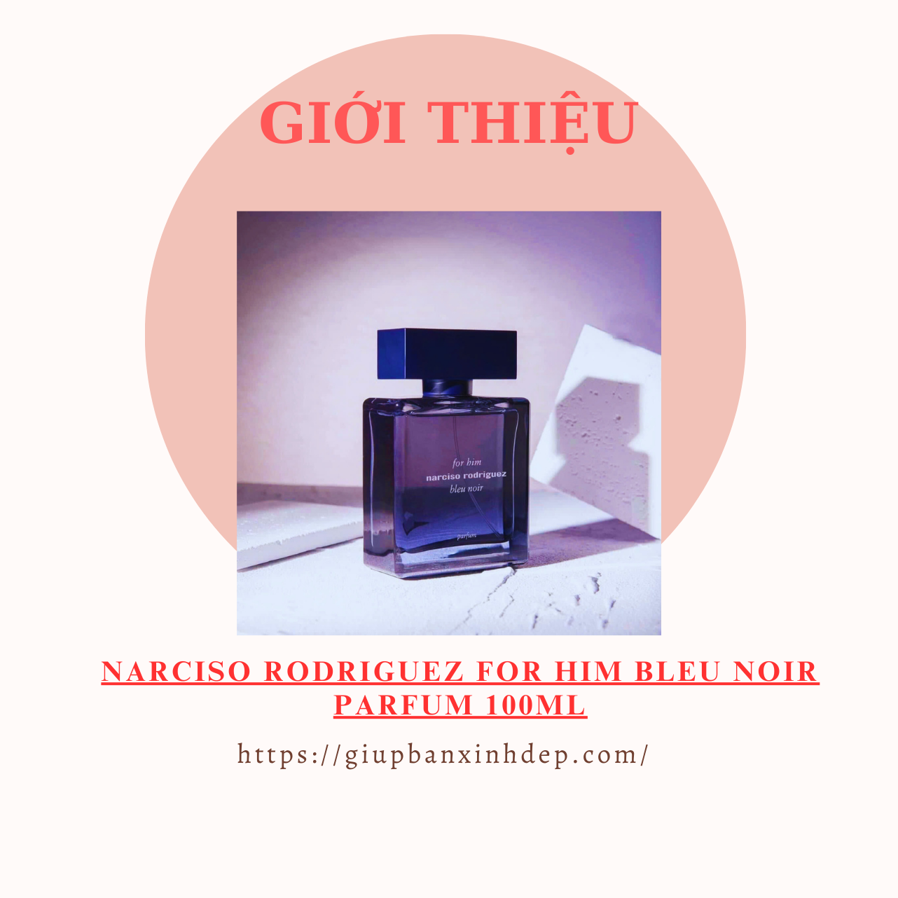 Giới Thiệu Nước Hoa Nam Narciso Rodriguez For Him Bleu Noir Parfum 100ml