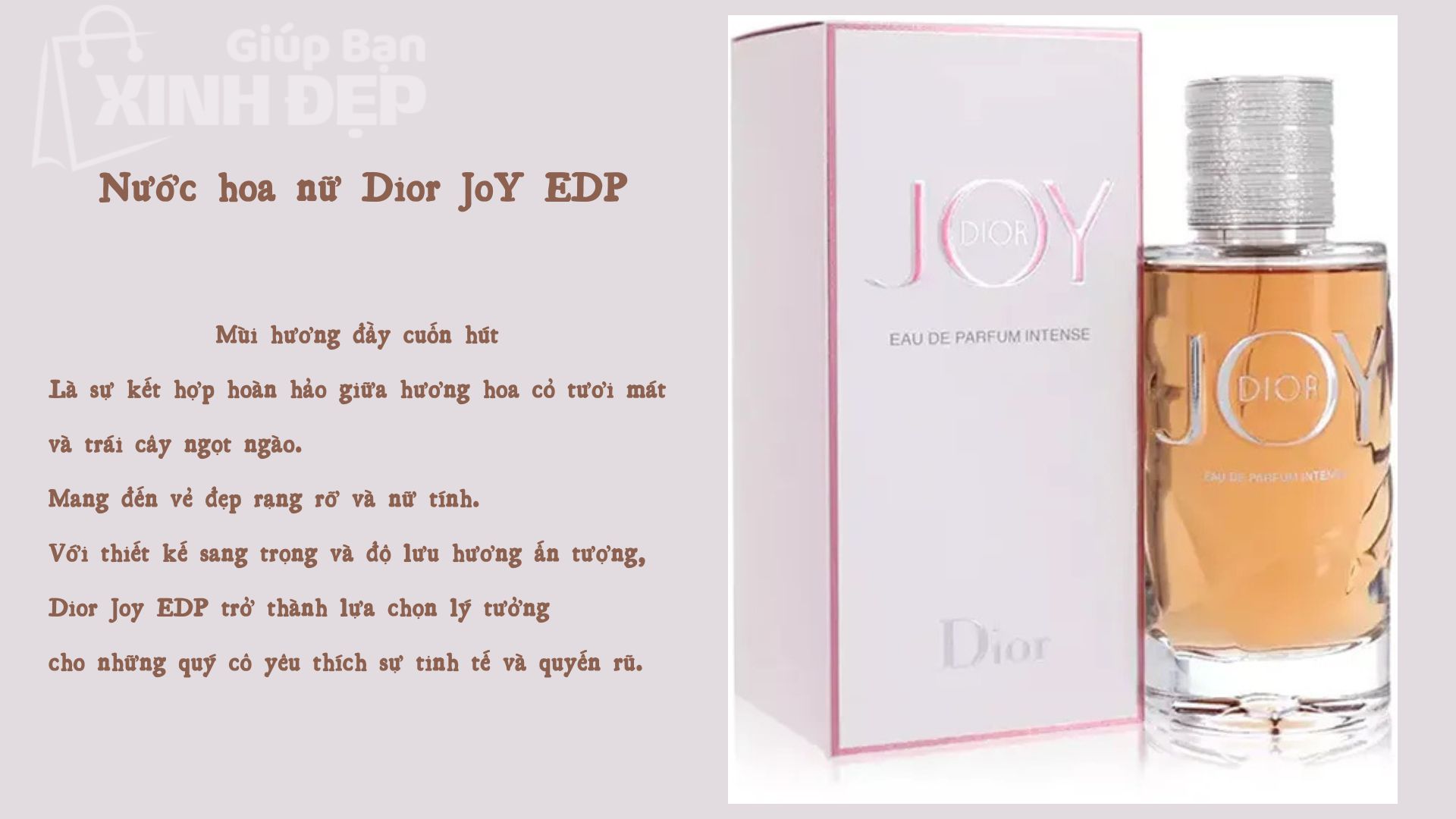 Nước hoa nữ Dior JoY EDP - Mùi hương đầy cuốn hút