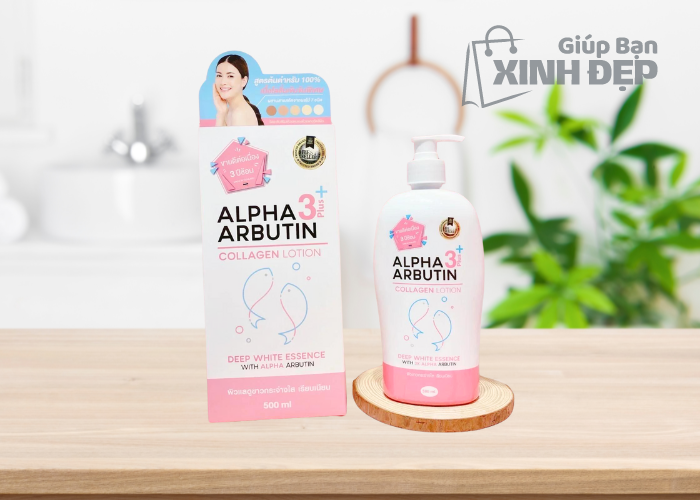 Dưỡng Trắng Da Alpha Arbutin Collagen Lotion 500ml Thái Lan