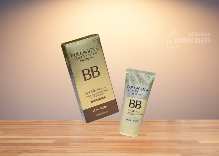 Kem Nền Che Khuyết Điểm Collagen And Luxury Gold BB Cream 3W Clinic