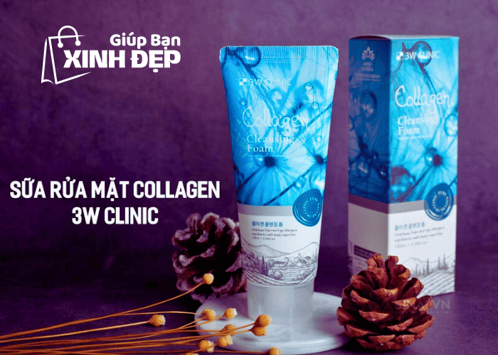 Sữa Rửa Mặt Chiết Xuất Collagen 3W Clinic 100ml