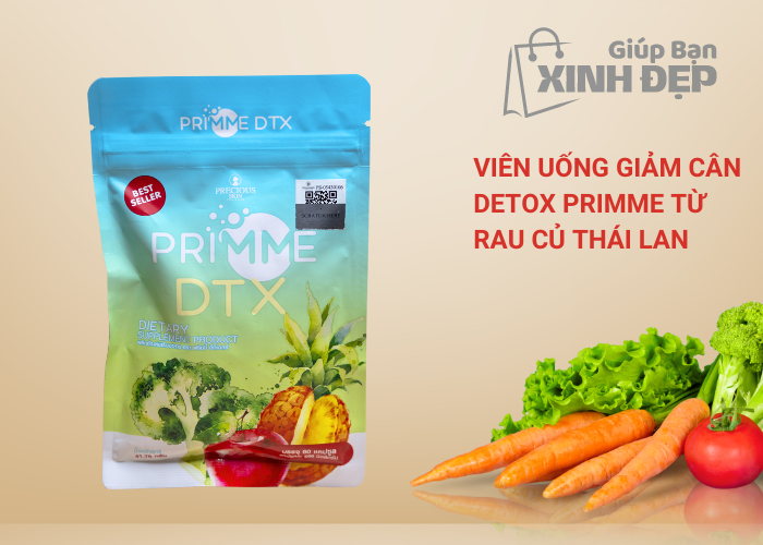 Viên Uống Giảm Cân DeTox Primme Từ Rau Củ Thái Lan